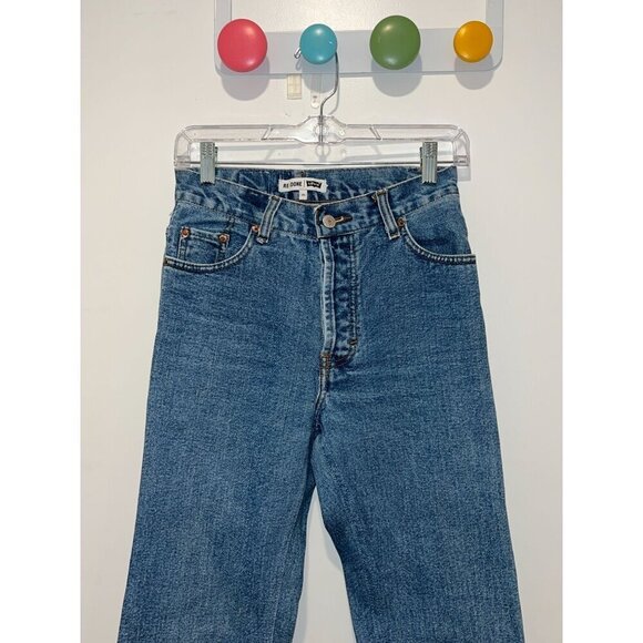 Re/Done Levis High-Rise Wide-Leg Raw Hem Jeans  Womens Size 25 - Picture 2 of 15